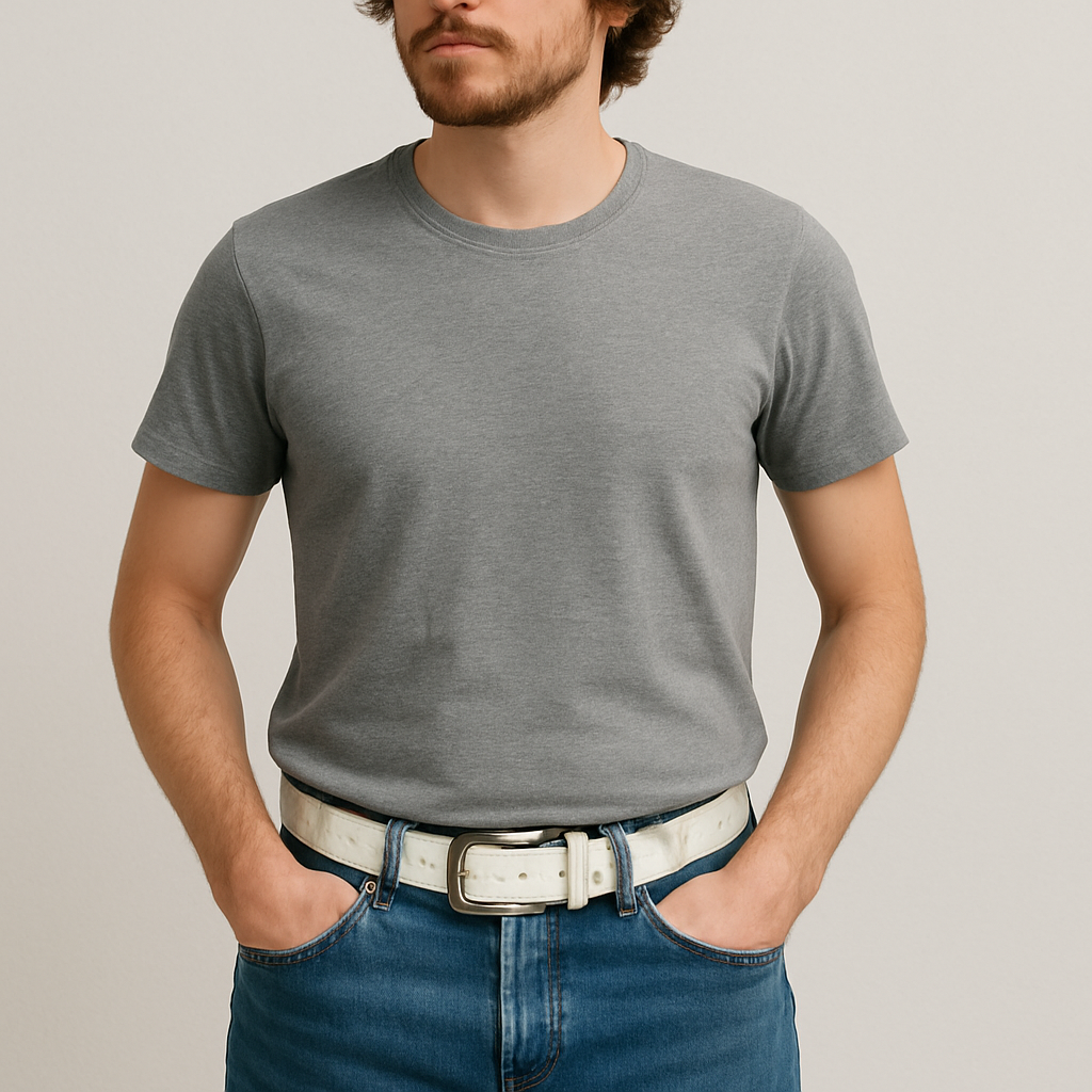 Cow hair Leather~Natural Belt.